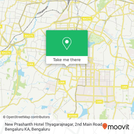 New Prashanth Hotel Thyagarajnagar, 2nd Main Road Bengaluru KA map