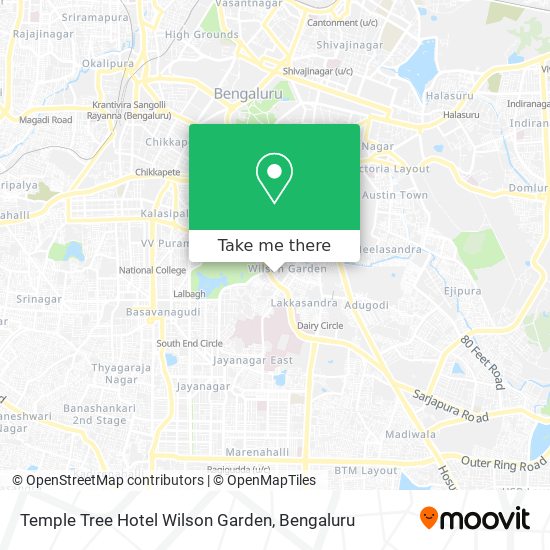 Temple Tree Hotel Wilson Garden map