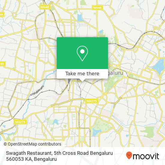 Swagath Restaurant, 5th Cross Road Bengaluru 560053 KA map