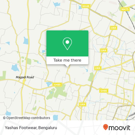 Yashas Footwear, 1st Main Road Bengaluru KA map