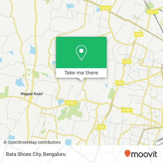 Bata Shoes City, 1st Main Road Bengaluru KA map