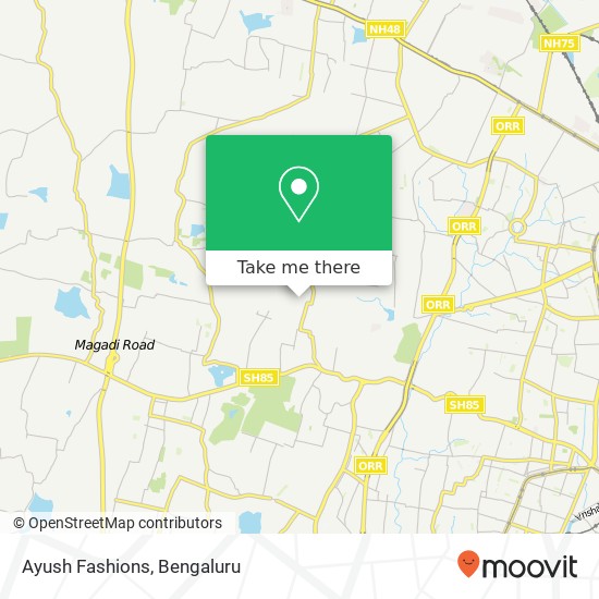 Ayush Fashions, 1st Main Road Bengaluru KA map