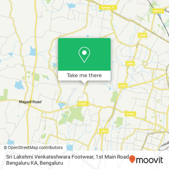 Sri Lakshmi Venkateshwara Footwear, 1st Main Road Bengaluru KA map