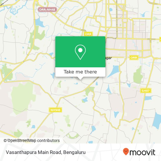 Vasanthapura Main Road map