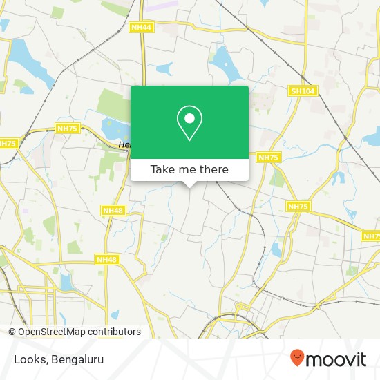 Looks, Sultanpalya Main Road Bengaluru KA map