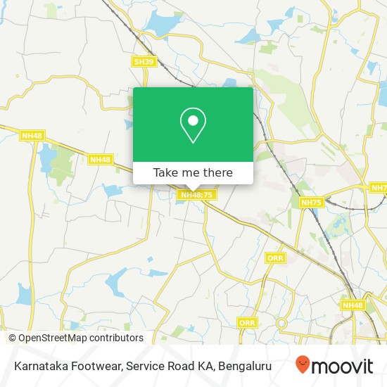 Karnataka Footwear, Service Road KA map