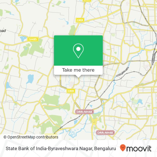 State Bank of India-Byraveshwara Nagar map