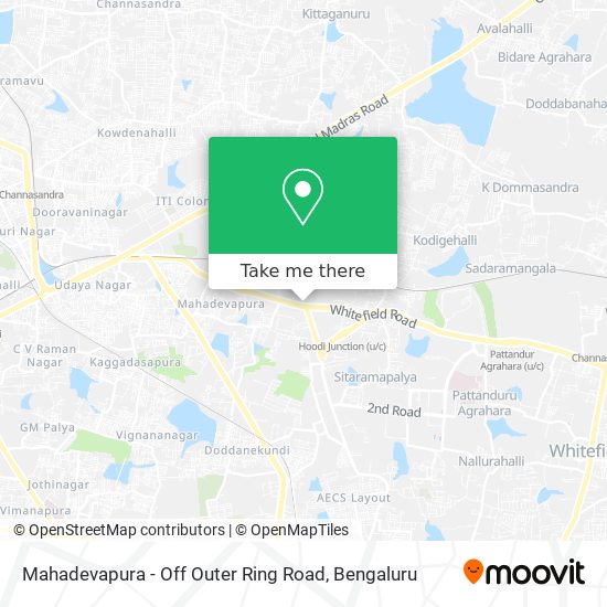 Mahadevapura - Off Outer Ring Road map