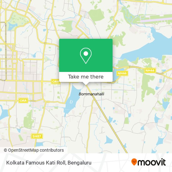 Kolkata Famous Kati Roll map