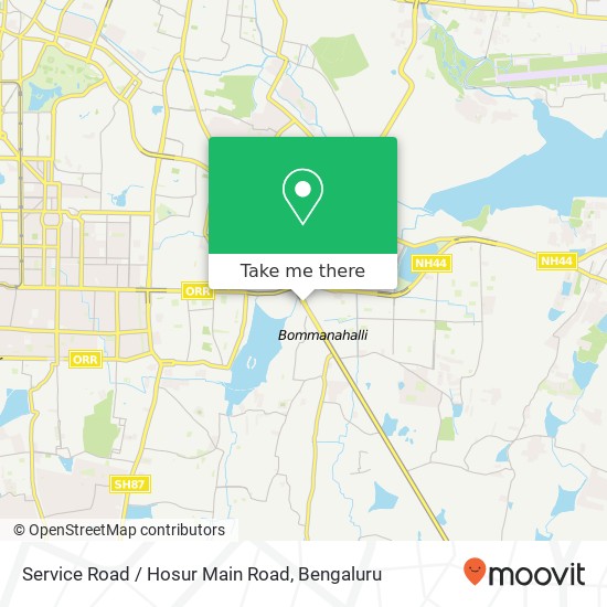 Service Road / Hosur Main Road map