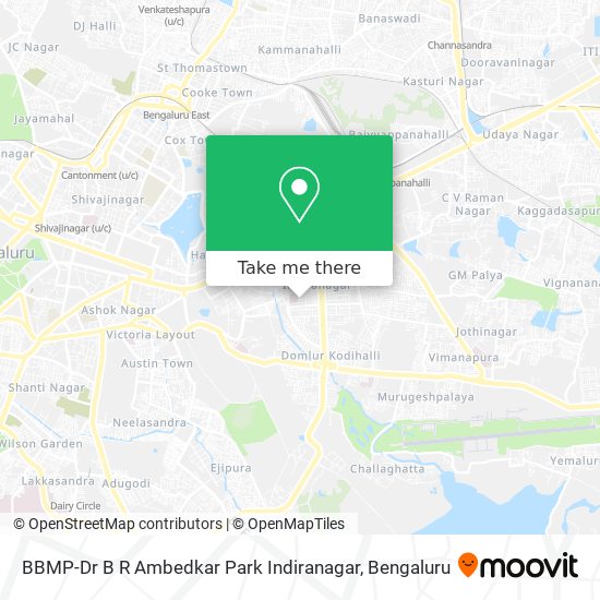 How to get to BBMP-Dr B R Ambedkar Park Indiranagar in Domlur by Bus or  Metro?