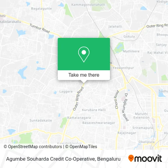 Agumbe Souharda Credit Co-Operative map