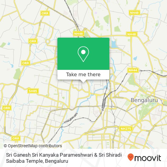 Sri Ganesh Sri Kanyaka Parameshwari & Sri Shiradi Saibaba Temple map