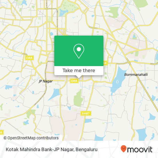 Kotak Mahindra Bank-JP Nagar map