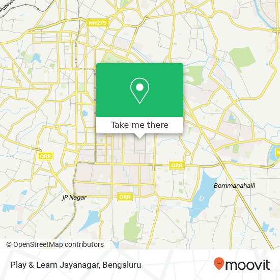 Play & Learn Jayanagar map