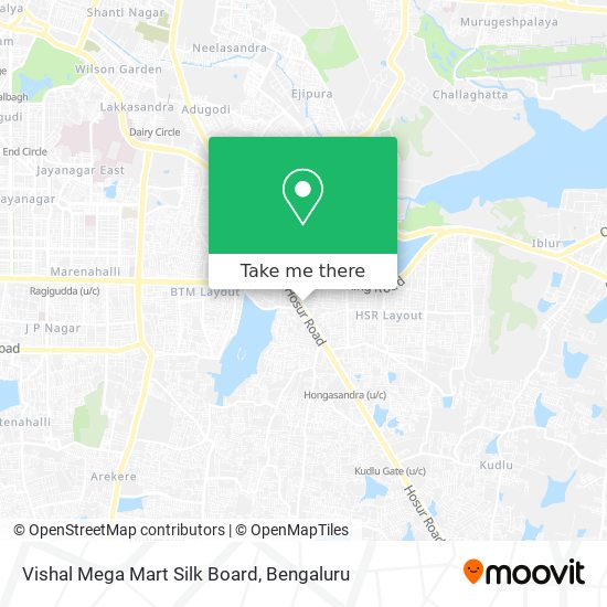 Vishal Mega Mart Silk Board map