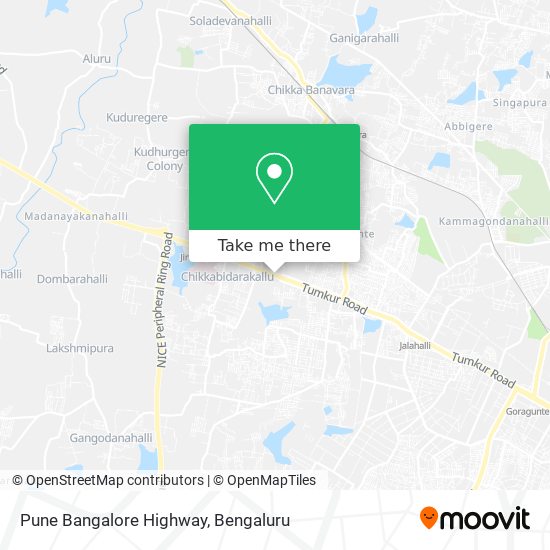 Pune Bangalore Highway map