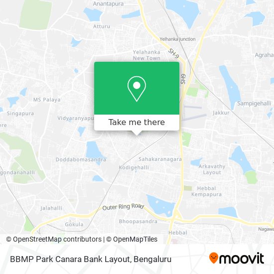 BBMP Park Canara Bank Layout map