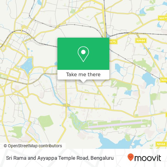 Sri Rama and Ayyappa Temple Road map