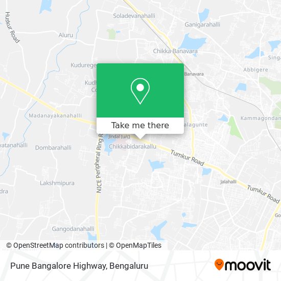 Pune Bangalore Highway map