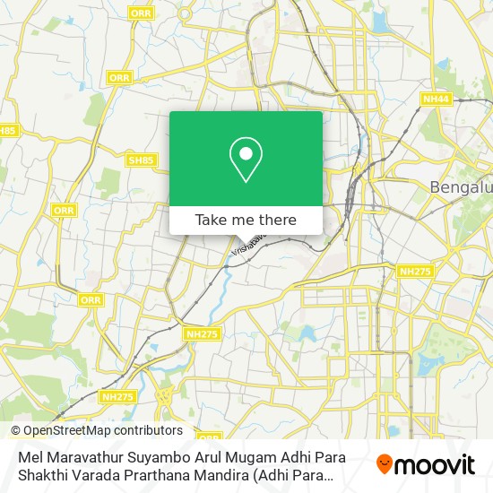 Mel Maravathur Suyambo Arul Mugam Adhi Para Shakthi Varada Prarthana Mandira map