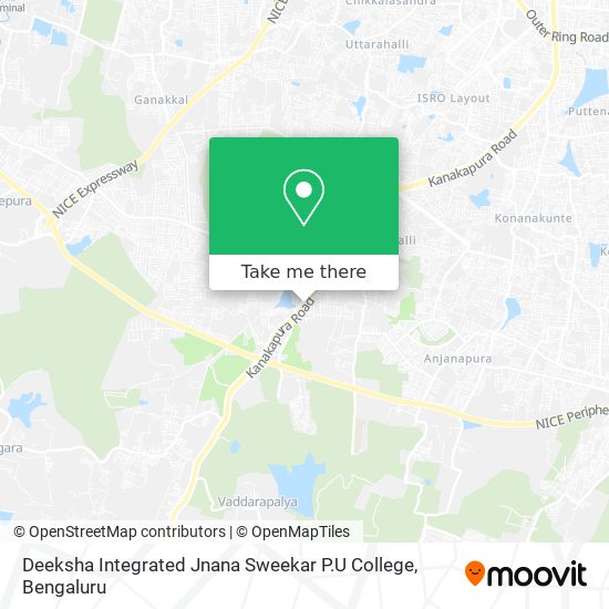 Deeksha Integrated Jnana Sweekar P.U College map