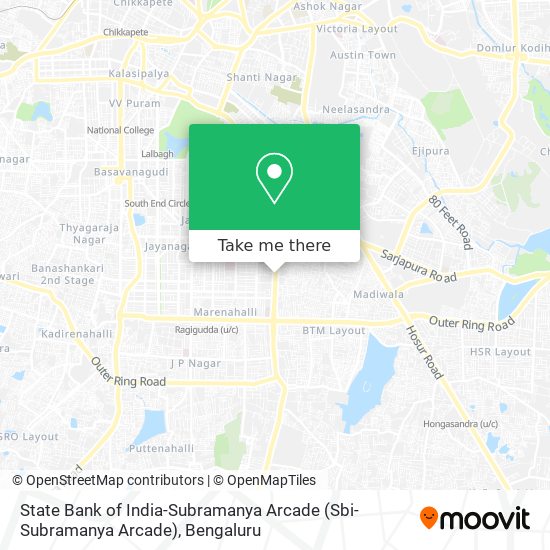 State Bank of India-Subramanya Arcade (Sbi-Subramanya Arcade) map