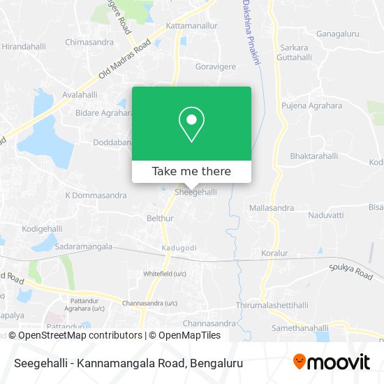 Seegehalli - Kannamangala Road map