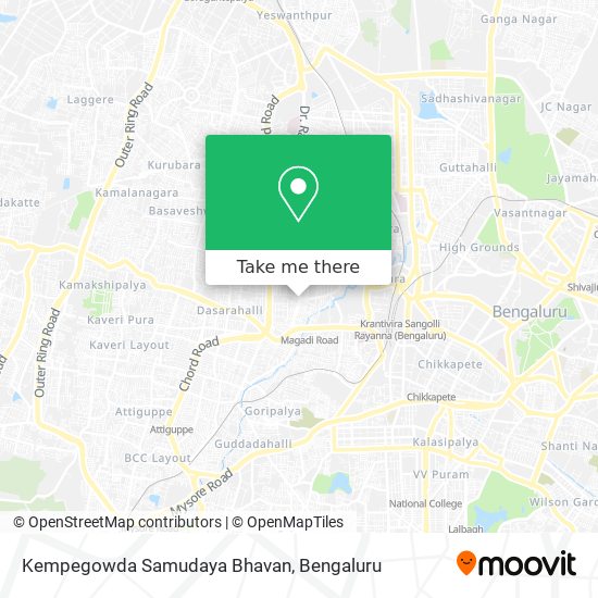 Kempegowda Samudaya Bhavan map