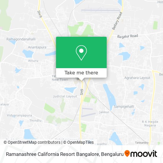 Ramanashree California Resort Bangalore map