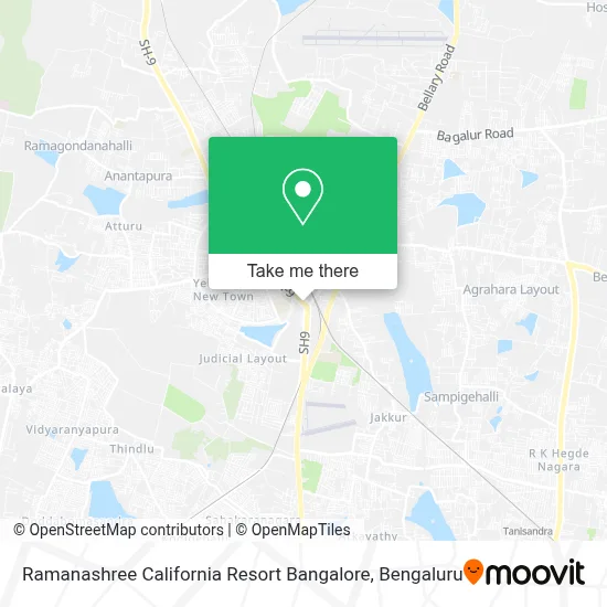 Ramanashree California Resort Bangalore map