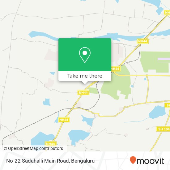 No-22 Sadahalli Main Road map