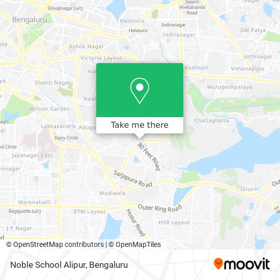 Noble School Alipur map