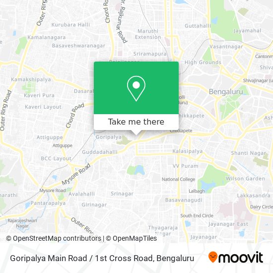 Goripalya Main Road / 1st Cross Road map