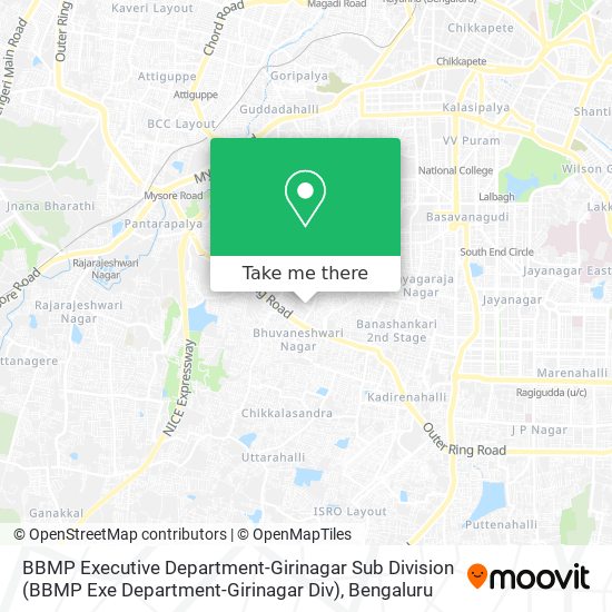 BBMP Executive Department-Girinagar Sub Division (BBMP Exe Department-Girinagar Div) map