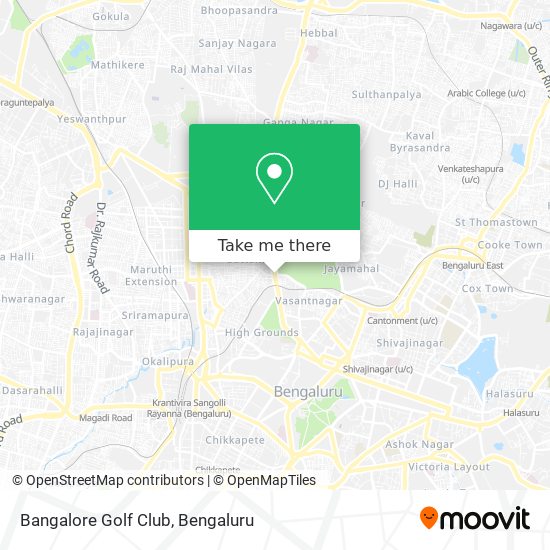 Bangalore Golf Club map