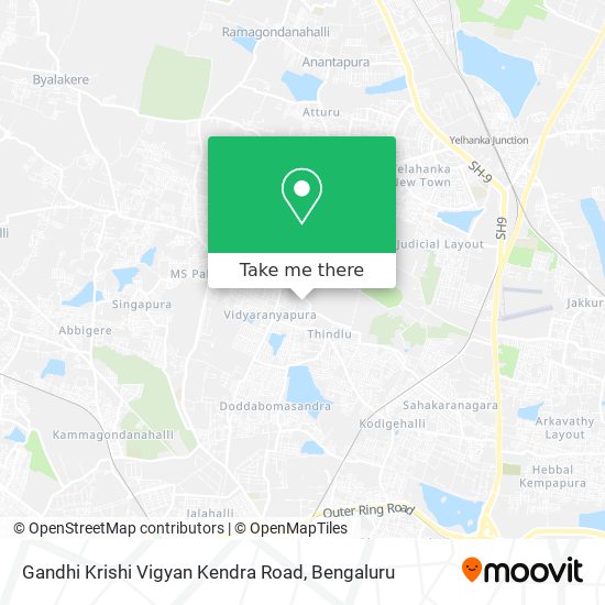 Gandhi Krishi Vigyan Kendra Road map