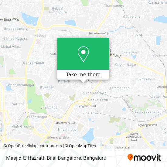 Masjid-E-Hazrath Bilal Bangalore map