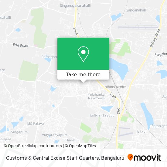 Customs & Central Excise Staff Quarters map