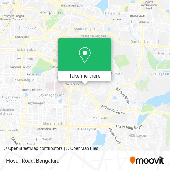 Hosur Road map