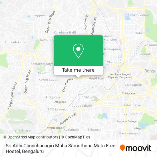 Sri Adhi Chunchanagiri Maha Samsthana Mata Free Hostel map