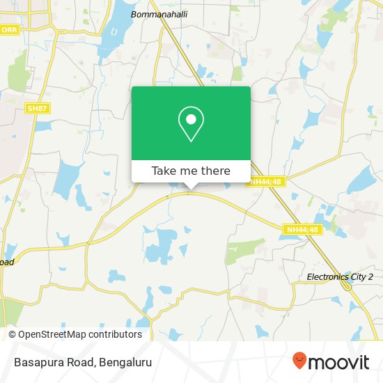 Basapura Road map