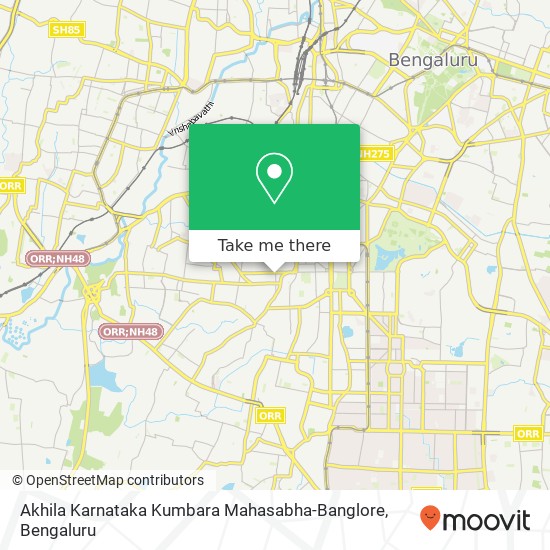 Akhila Karnataka Kumbara Mahasabha-Banglore map