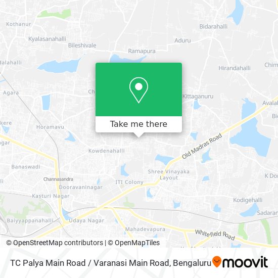 TC Palya Main Road / Varanasi Main Road map