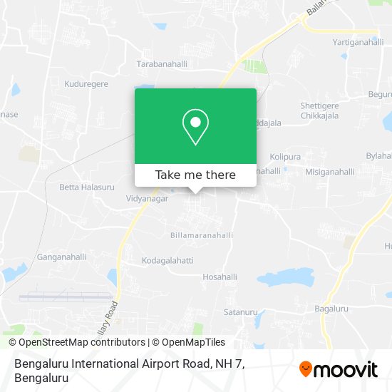 Bengaluru International Airport Road, NH 7 map