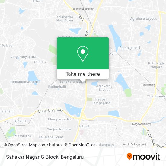 Sahakar Nagar G Block map