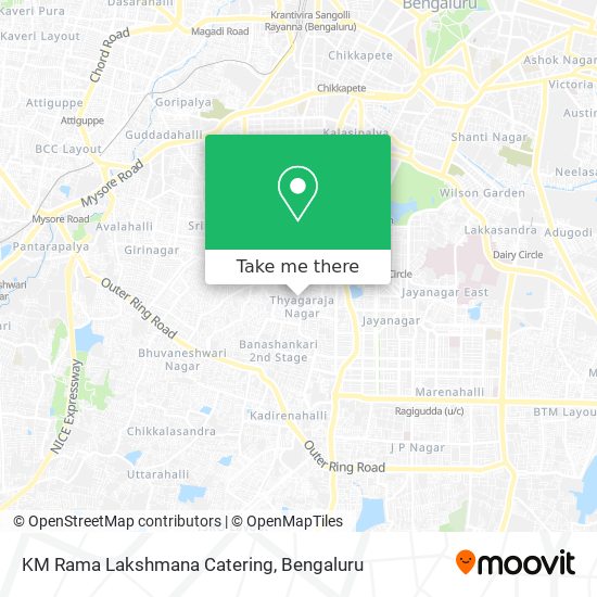 KM Rama Lakshmana Catering map