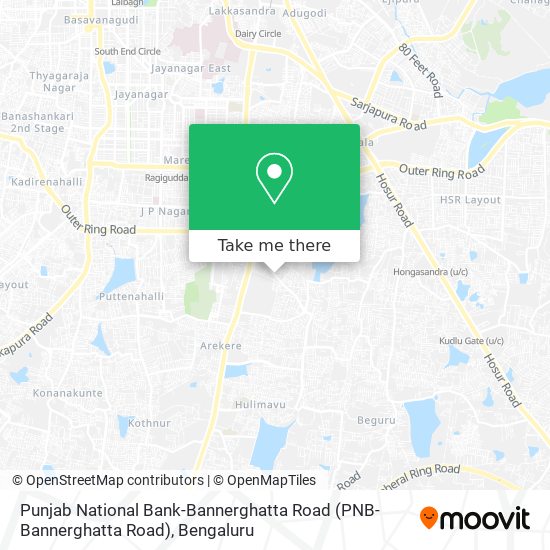 Punjab National Bank-Bannerghatta Road (PNB-Bannerghatta Road) map