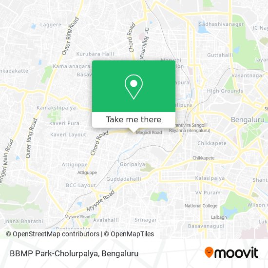 BBMP Park-Cholurpalya map