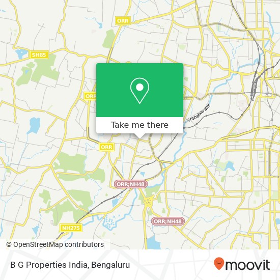 B G Properties India map